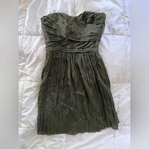 EUC Jcrew Arabelle dress (Sz 0, olive green)